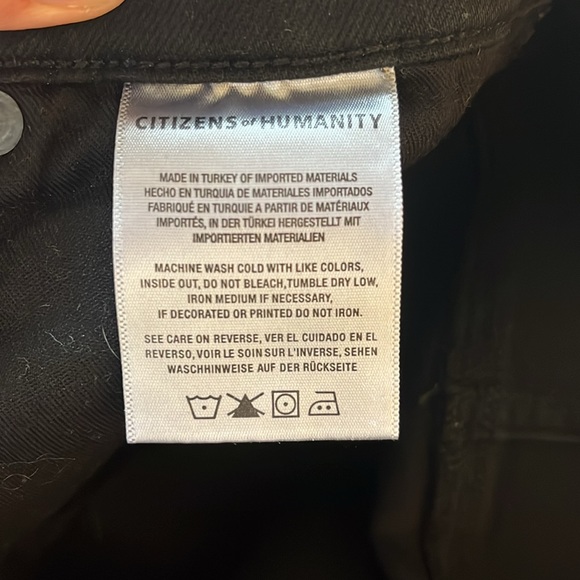 Citizens of Humanity Chrissy High Rise Skinny Jeans in Plush Black Size 28 - Picture 7 of 8